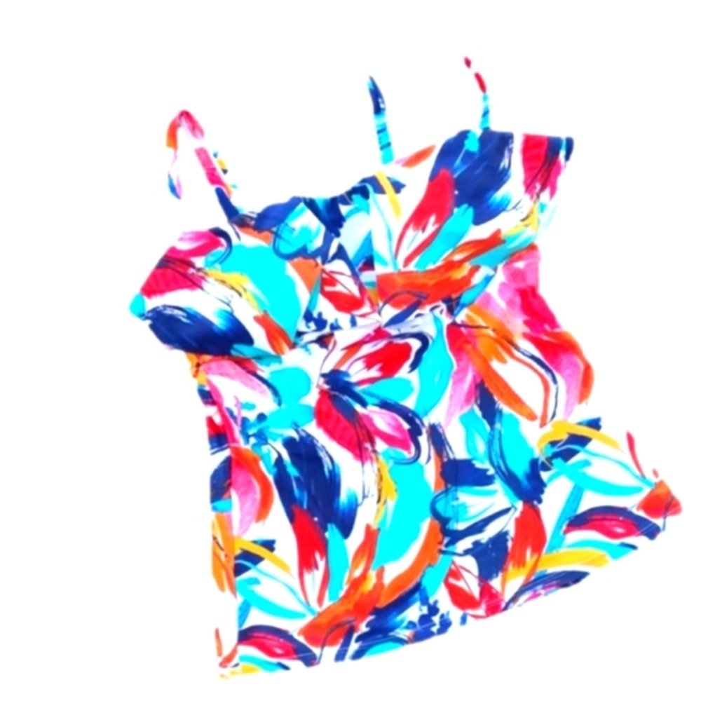 Catalina Ruffled Convertible Tankini Small